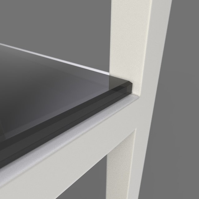 Стеллаж "Demid" белый с тонированным стеклом (2000х900х300) - лучшие Стеллажи в INMYROOM