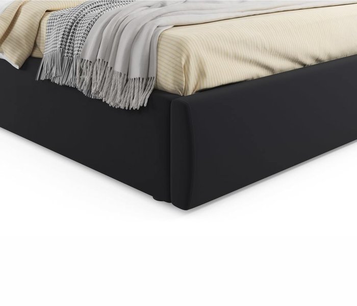 Кровать Verona 140х200 с ортопедическим основанием черного цвета - лучшие Кровати для спальни в INMYROOM