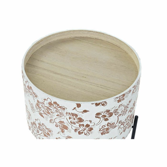 Консоль Белый Чёрный Металл Деревянный MDF 38 x 38 x 39 cm - лучшие Кофейные столики в INMYROOM