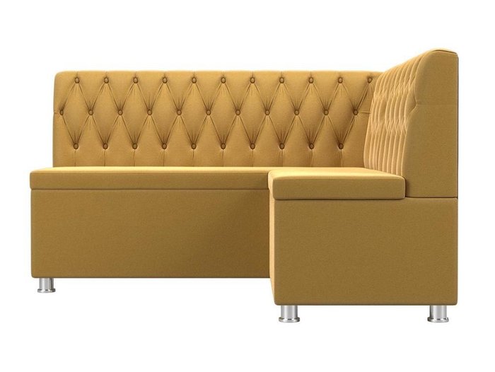 Кухонный угловой диван Мирта желтого цвета правый угол - купить Угловые диваны по цене 36999.0