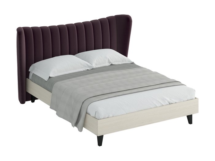 Кровать Queen Agata с изголовьям фиолетового цвета 160х200