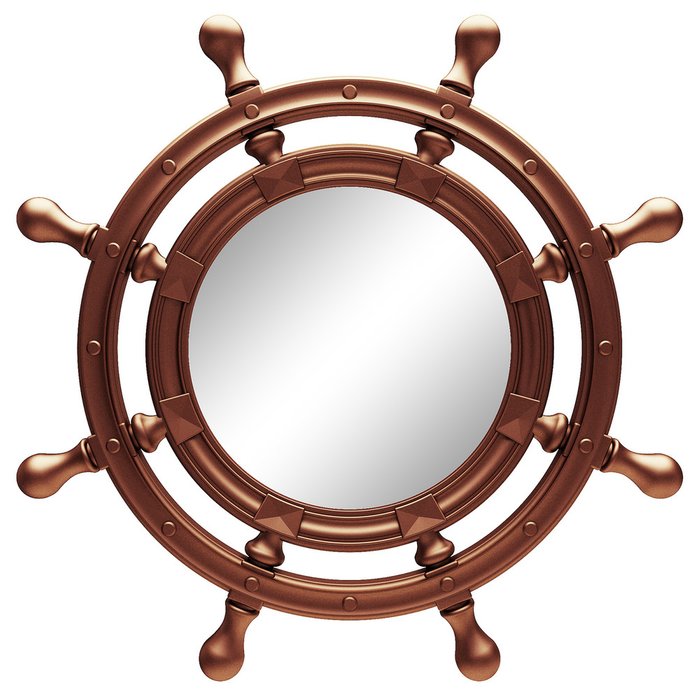 Настенное зеркало Бернт Медь металлик (S)