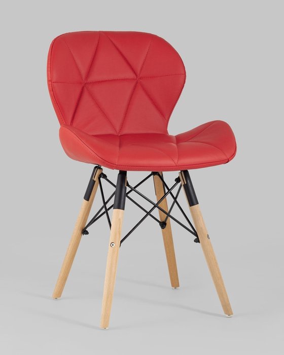 Стул Бон экокожа красного цвета - купить Обеденные стулья по цене 10990.0