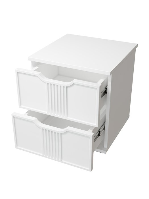 Тумба прикроватная Эмилия ЭЛ-25 белого цвета - лучшие Прикроватные тумбы в INMYROOM