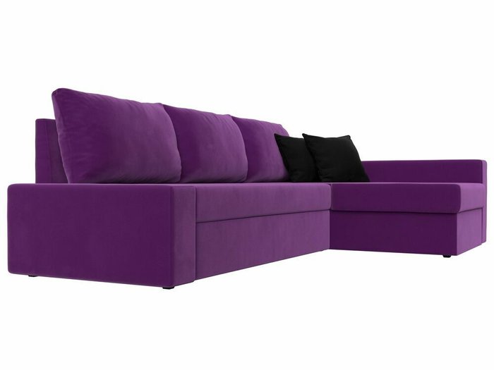 Угловой диван-кровать Версаль фиолетового цвета правый угол - лучшие Угловые диваны в INMYROOM