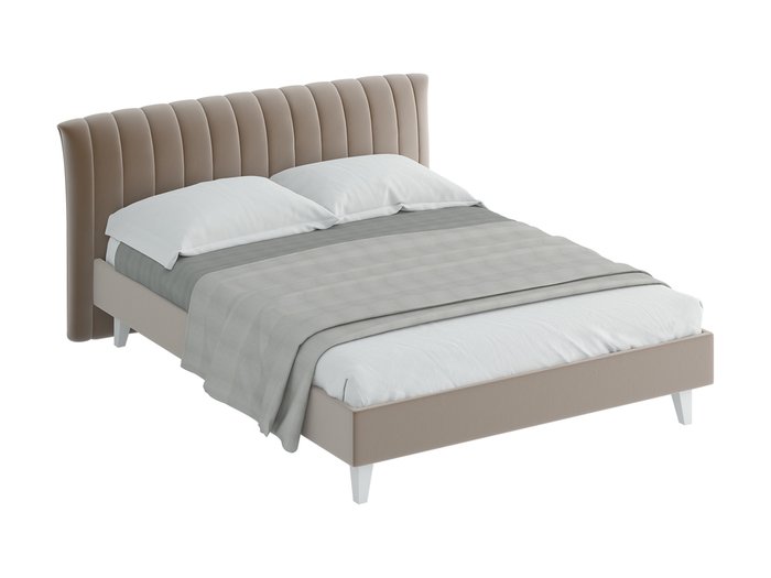 Кровать Queen Anastasia светло-коричневого цвета 160x200