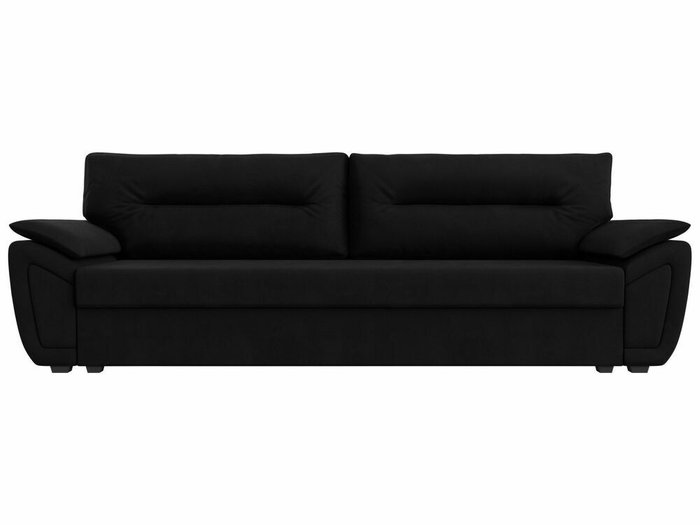 Прямой диван-кровать Нэстор Лайт черного цвета - купить Прямые диваны по цене 29999.0