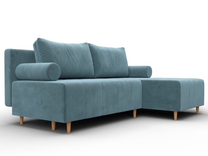 Угловой диван-кровать Лига-102 бирюзового цвета  - лучшие Угловые диваны в INMYROOM