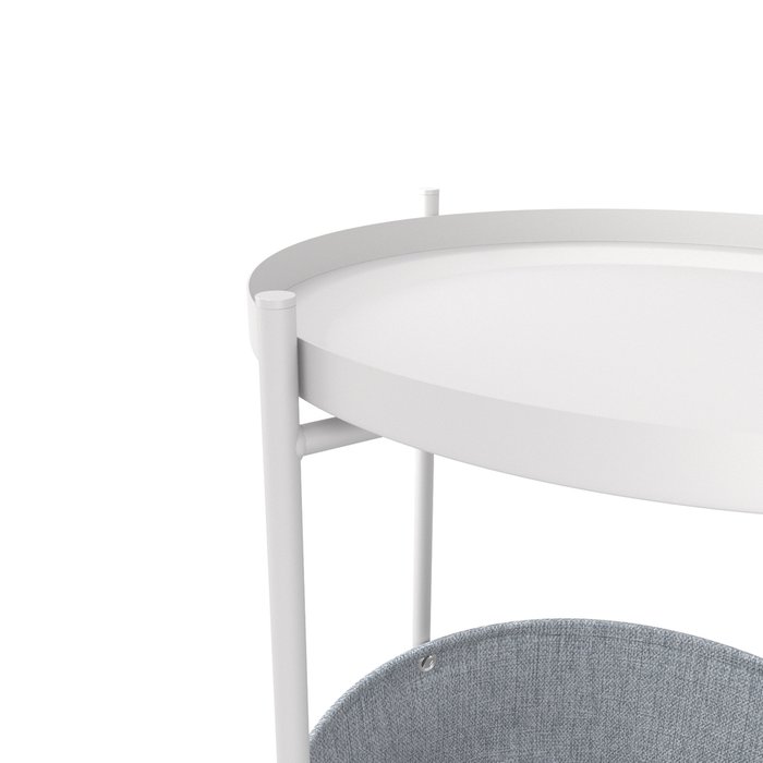 Сервировочный стол Берген бело-серого цвета - лучшие Сервировочные столики в INMYROOM