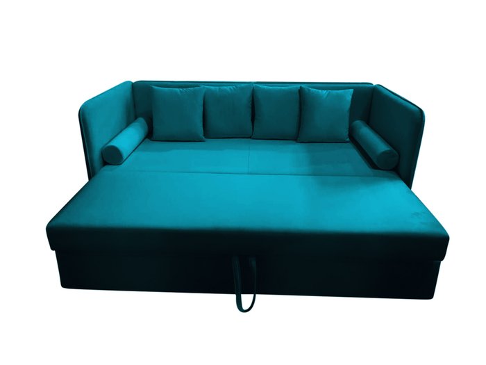 Диван-кровать Джаст сине-зеленого цвета - купить Прямые диваны по цене 84170.0