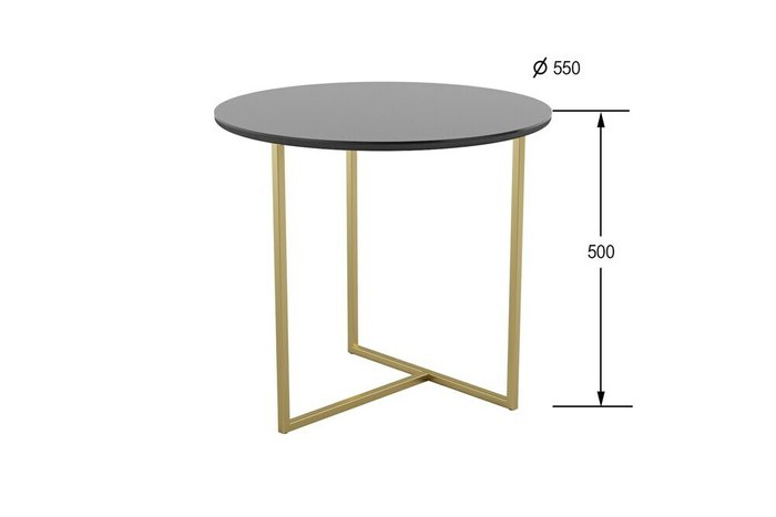 Стол кофейный Альбано Glass черного цвета - купить Кофейные столики по цене 7540.0