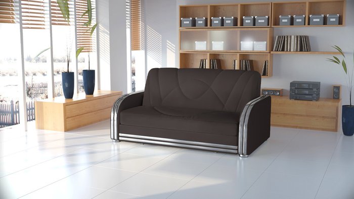 Диван-кровать Андвари S темно-коричневого цвета  - купить Прямые диваны по цене 63500.0