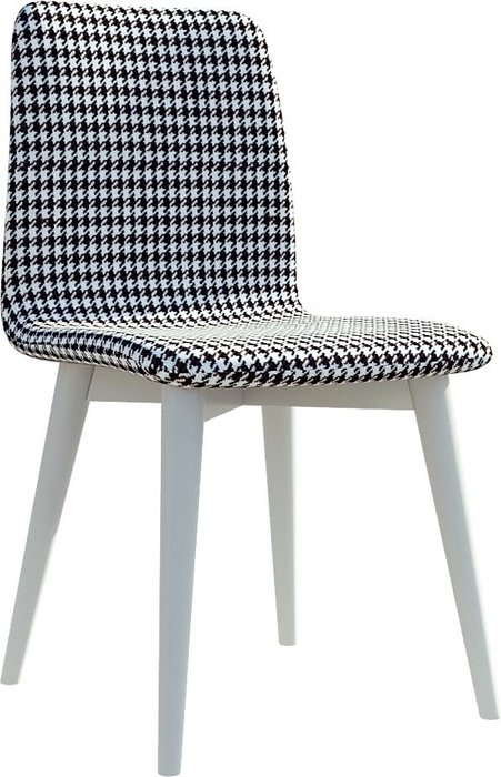 Кухонный стул Архитектор в ткани Melody с ножками белого цвета