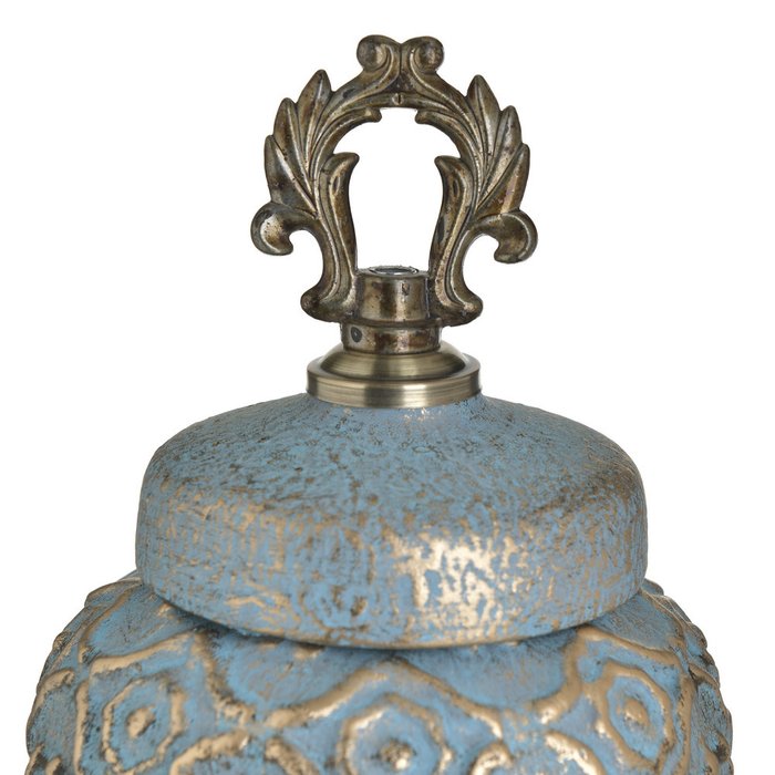 Керамическая ваза сине-золотого цвета с крышкой - купить Вазы  по цене 3540.0