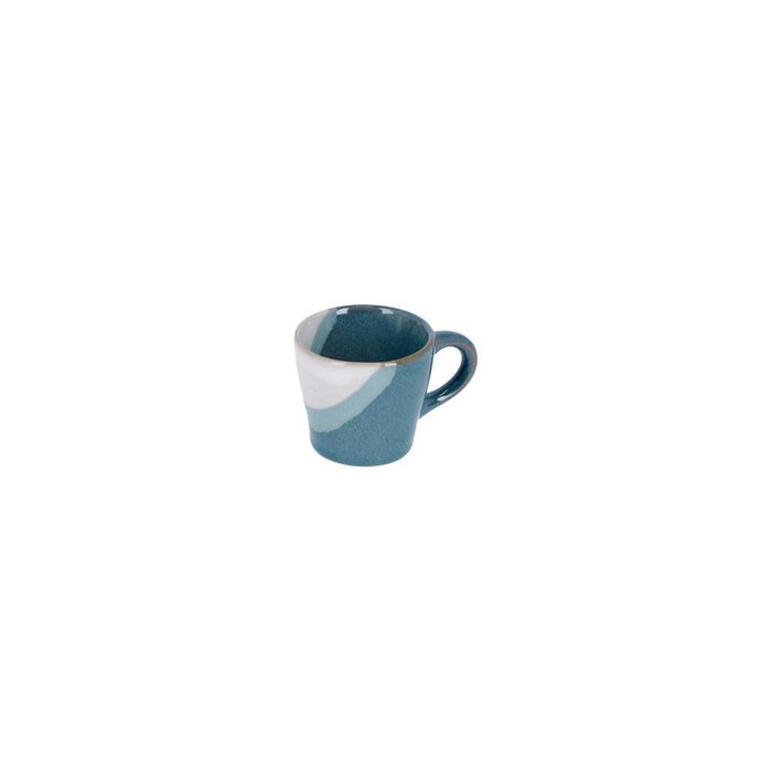Кофейная чашка с блюдцем White and blue Nelba сине-голубого цвета - лучшие Чашки в INMYROOM