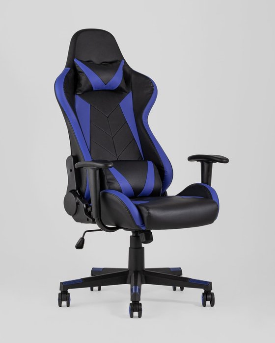 Кресло игровое Top Chairs Gallardo черно-синего цвета - купить Офисные кресла по цене 13990.0