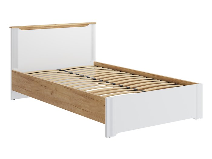 Кровать Эмилия 120х200 бело-бежевого цвета - купить Кровати для спальни по цене 25468.0