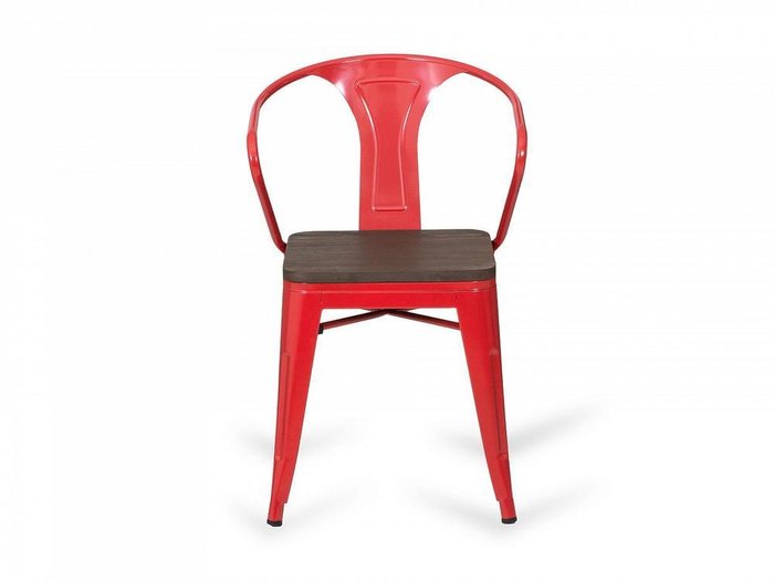 Стул Tolix wood красно-коричневого цвета - купить Обеденные стулья по цене 5900.0