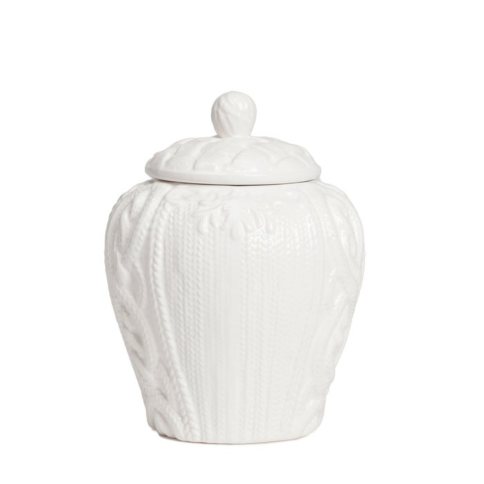 Маленькая декоративная керамическая ваза с крышкой для хранения продуктов Lindley - лучшие Емкости для хранения в INMYROOM