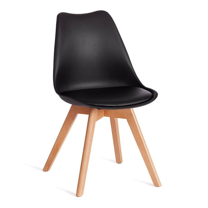 Набор из четырех стульев Tulip черного цвета - купить Обеденные стулья по цене 13240.0