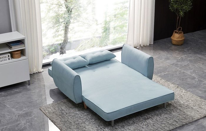 Диван-кровать Charm голубого цвета - купить Прямые диваны по цене 60129.0