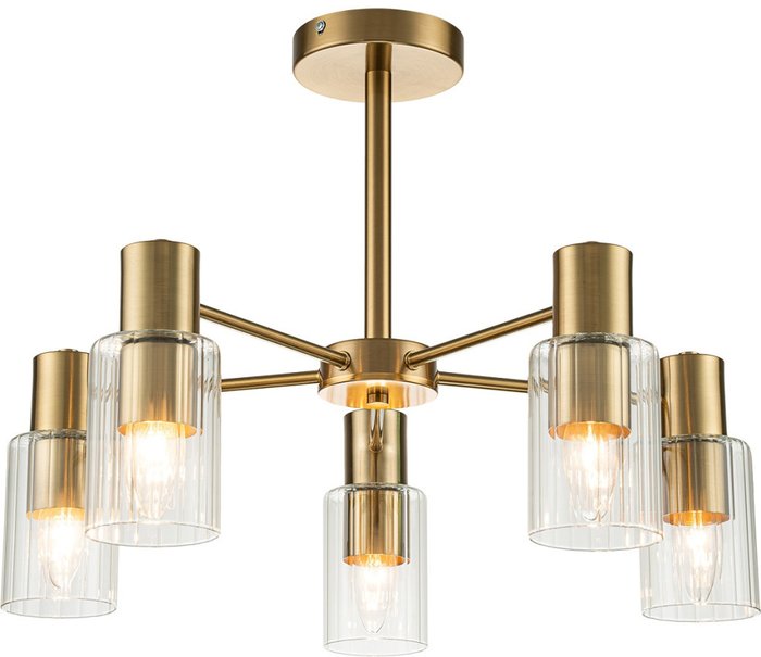 Потолочная люстра на штанге Diversity Escada 2120/5P E14*40W Gold Потолочная люстра на штанге Diversity Escada 2120/5P E14*40W Gold