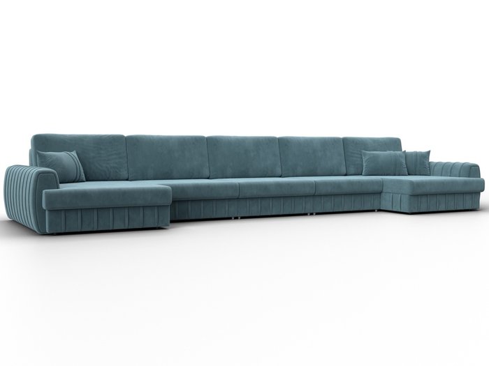 Угловой диван-кровать Лига-057 МегаЛонг бирюзового цвета Угловой диван-кровать Лига-057 МегаЛонг бирюзового цвета