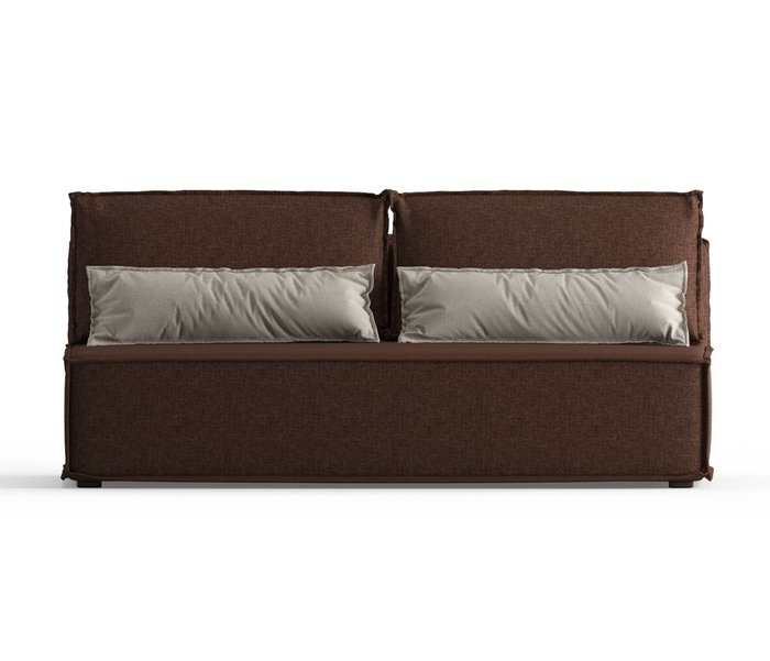 Диван-кровать из рогожки Ли Рой Лайт темно-коричневого цвета - купить Прямые диваны по цене 26250.0