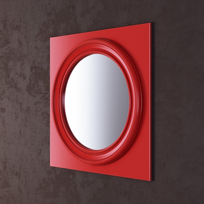 Зеркало Town Red красного цвета - купить Настенные зеркала по цене 36850.0 Зеркало Town Red красного цвета - купить Настенные зеркала по цене 36850.0
