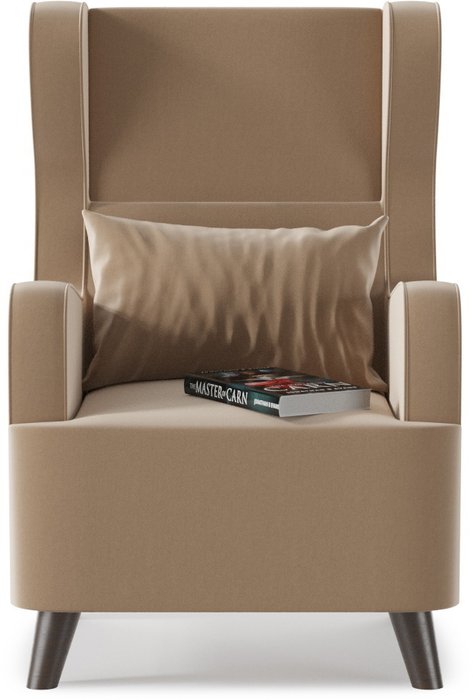 Кресло Лацио светло-коричневого цвета - купить Интерьерные кресла по цене 12750.0