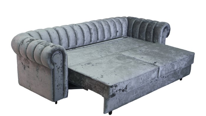 Прямой диван-кровать Поул серого цвета - лучшие Прямые диваны в INMYROOM
