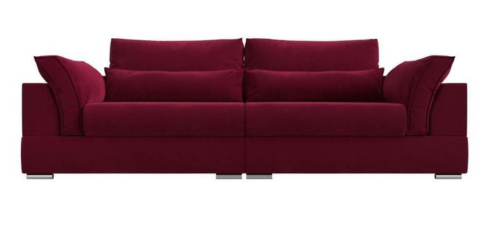 Прямой диван-кровать Пекин бордового цвета - купить Прямые диваны по цене 76999.0