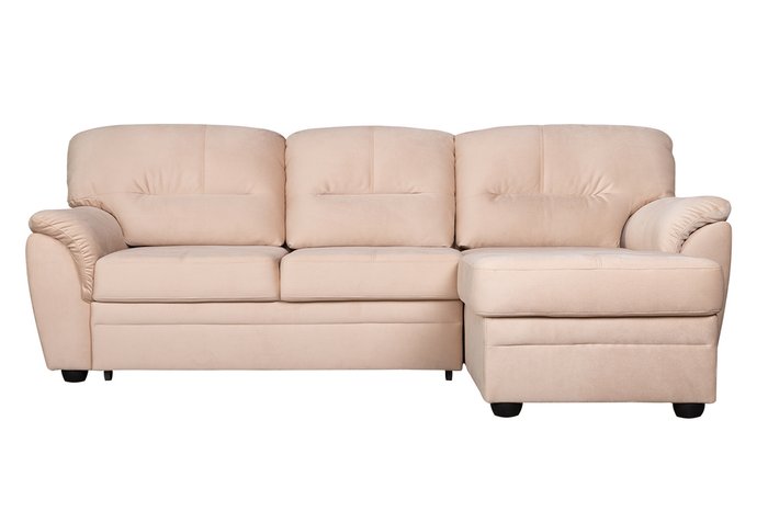 Угловой диван-кровать Атлантик с канапе Tudor Caramel бежевого цвета
