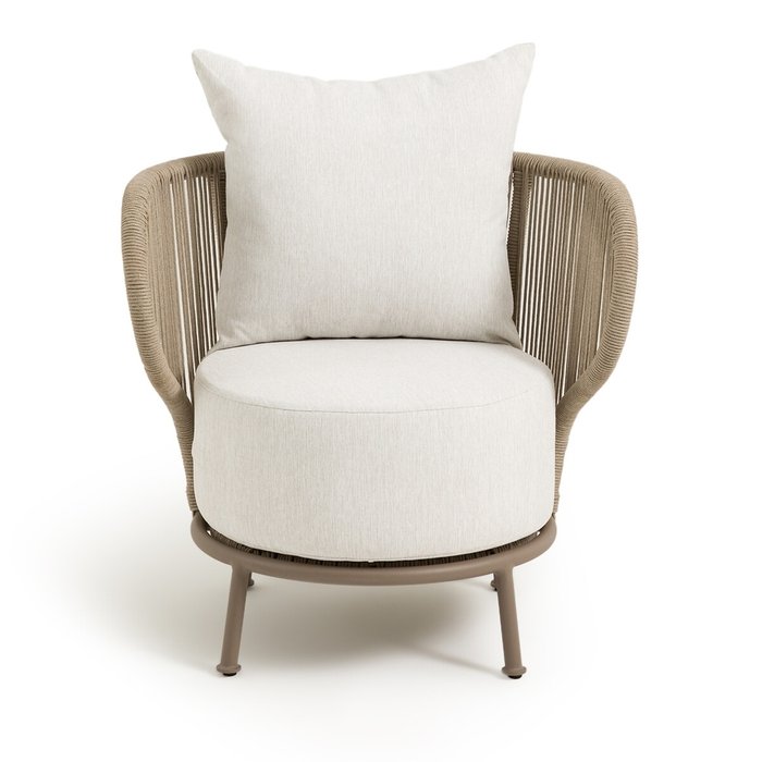 Кресло садовое дизайн Э Галлина Cabestan бежевого цвета - купить Садовые кресла по цене 79594.0