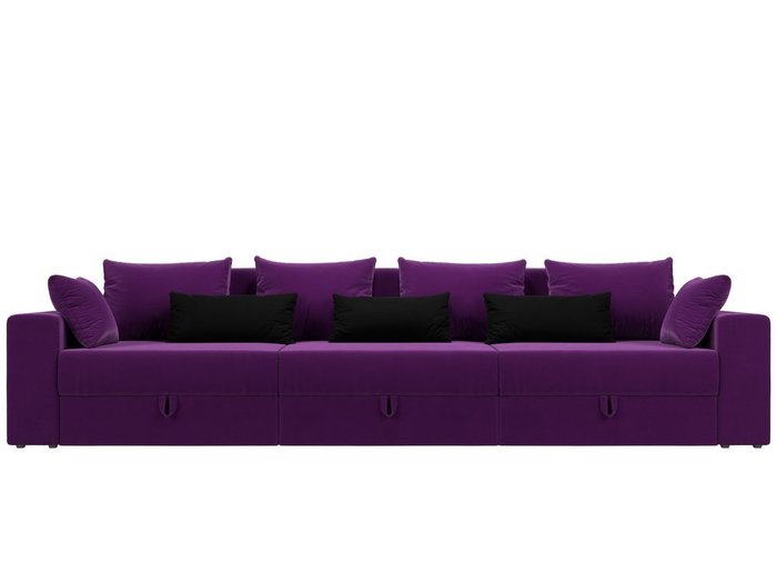 Прямой диван-кровать Мэдисон Long фиолетового цвета - купить Прямые диваны по цене 49990.0