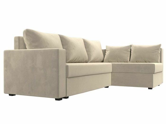Угловой диван-кровать Мансберг бежевого цвета правый угол - лучшие Угловые диваны в INMYROOM