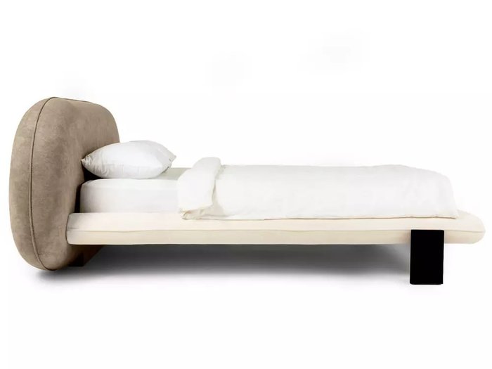 Кровать Softbay 160х200 с изголовьем коричневого цвета без подъемного механизма - лучшие Кровати для спальни в INMYROOM