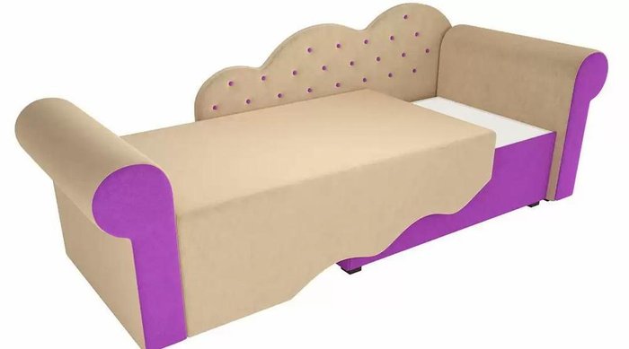Диван-кровать Тедди фиолетово-бежевого цвета  - купить Прямые диваны по цене 21290.0