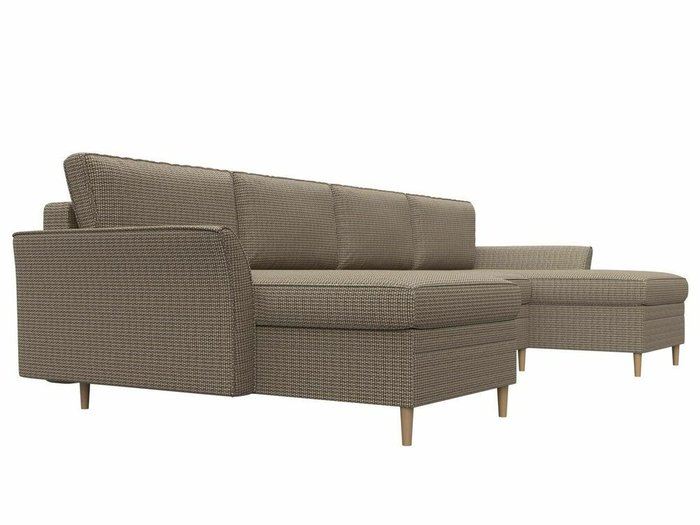 Угловой диван-кровать София коричнево-бежевого цвета - лучшие Угловые диваны в INMYROOM