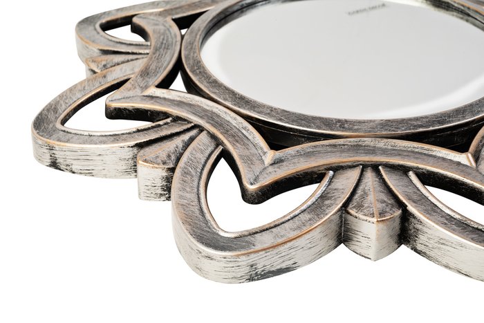 Настенное зеркало в раме серого цвета - купить Настенные зеркала по цене 1500.0