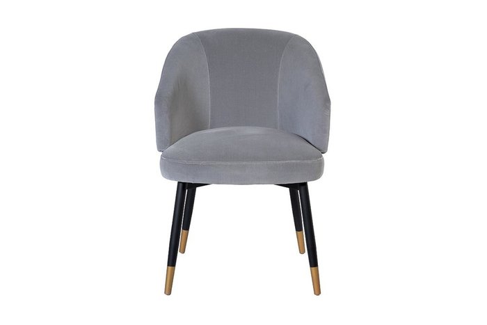 Стул в обивке из велюра серого цвета - купить Обеденные стулья по цене 38000.0
