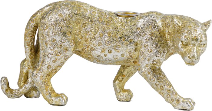 Подсвечник Леопард золотого цвета