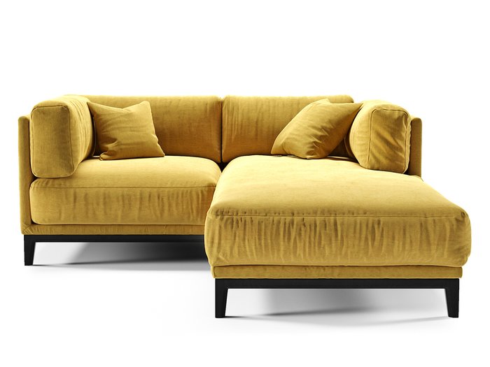 Угловой диван Case желтого цвета