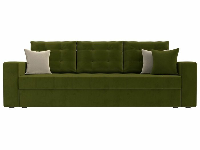 Прямой диван-кровать Ливерпуль зеленого цвета - купить Прямые диваны по цене 36999.0