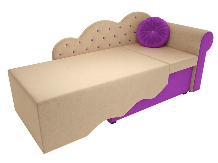 Диван-кровать Тедди бежево-фиолетового цвета  - купить Одноярусные кроватки по цене 24990.0