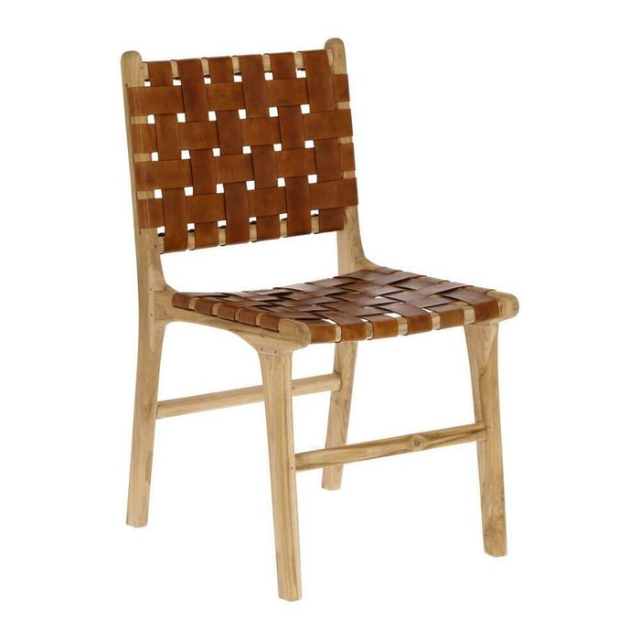 Обеденный стул Calixta с кожаной оплеткой