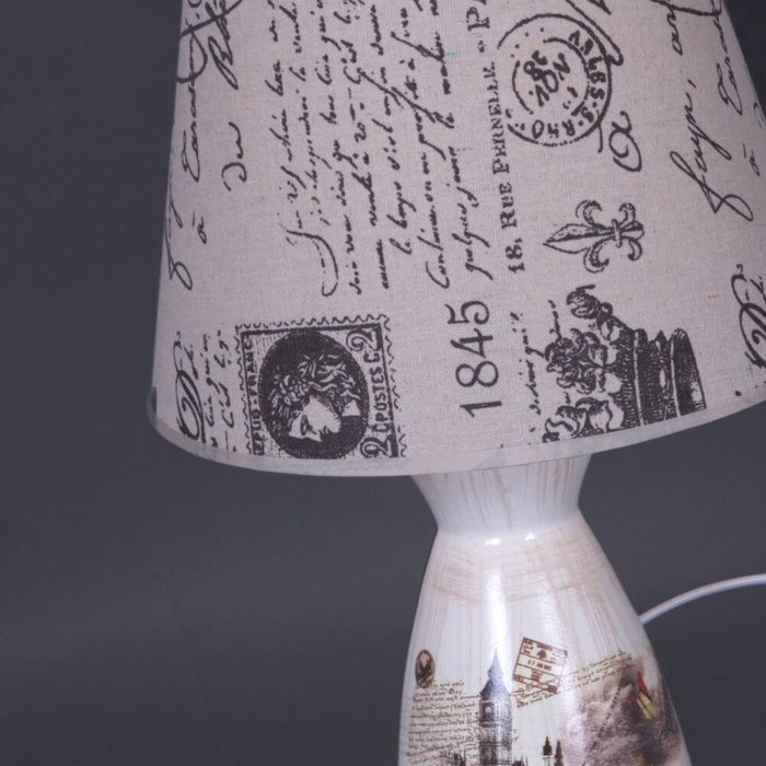 Настольная лампа 00935-0.7-01 (ткань, цвет разноцветный) - купить Настольные лампы по цене 1390