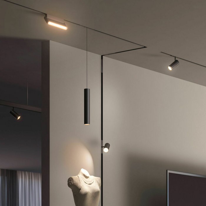 HL02 Трековый светильник 12W 3000K (черный) 85010/01 85010/01 Slim Magnetic  - купить Трековые светильники по цене 5340.0