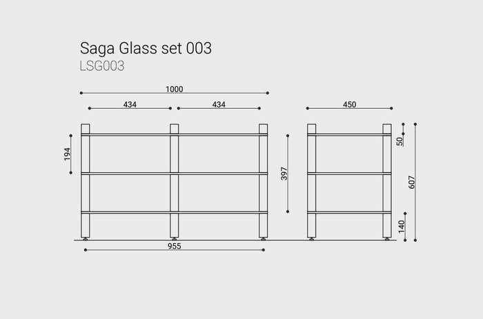 ТУМБА ПОД ТВ SAGA GLASS SET - купить Тумбы для ТВ по цене 29900.0