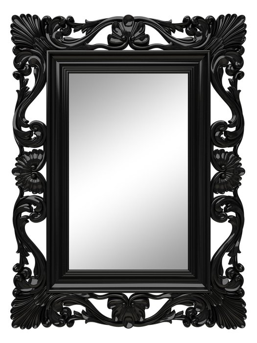 Напольное зеркало Дэгни Черный глянец